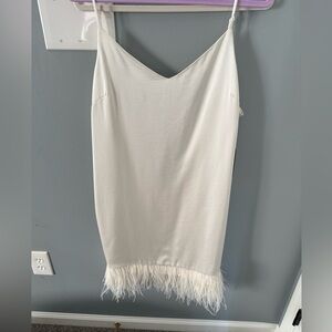 Vince Camuto white silk feathered slip dress
!!! NWT !!!! Size 12